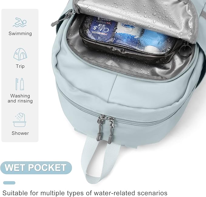 coofay Gym Backpack For Women Waterproof Backpack With Shoe Compartment Lightweight Travel Backpack Sports Backpacks Large Gym Bag