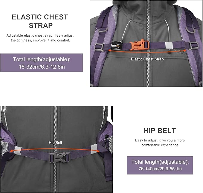MOUNTAINTOP 40L Hiking Backpack,Lightweight Travel Backpack for Men Women Outdoor Backpacking, Camping