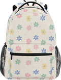 Wamika Daisy Flowers Kids Backpack Floral Orange Chamomile School Backpacks Boys Girls Preschool Book Bag