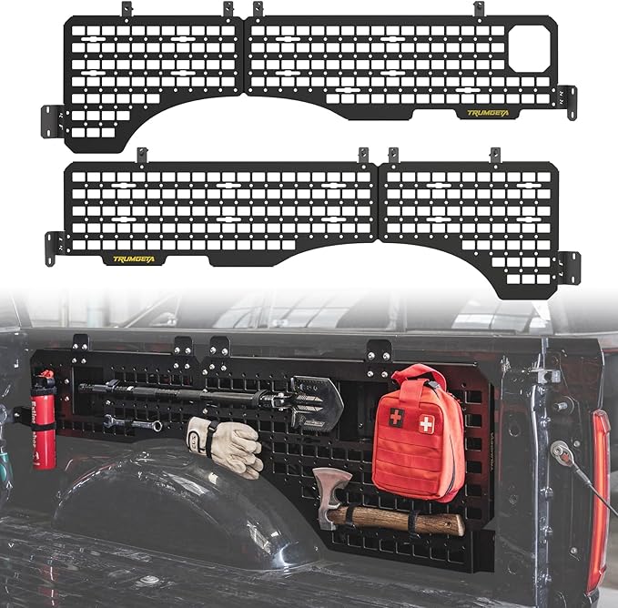 Trumgeta Side Bed MOLLE Panel Fit for 2022-2025 2026 Toyota Tundra 5.5 Feet with Truck Rail Truck Storage Organizer System