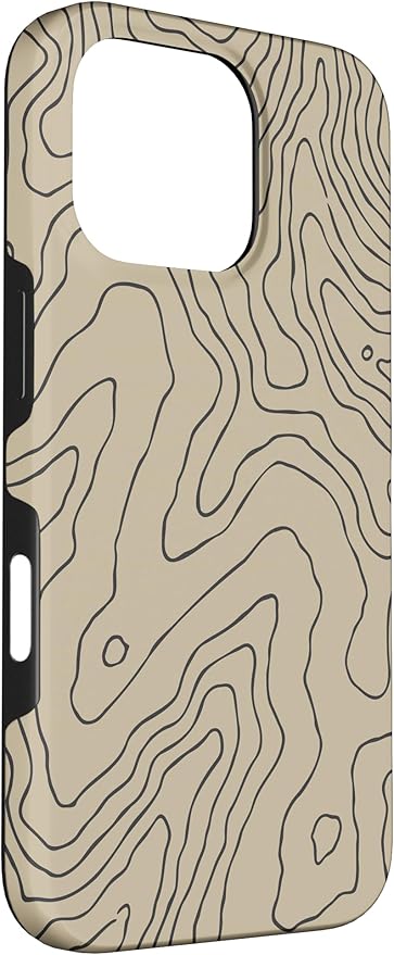 Coyote Country Guide Lines Topographical Contour Map Case for iPhone 16 Pro