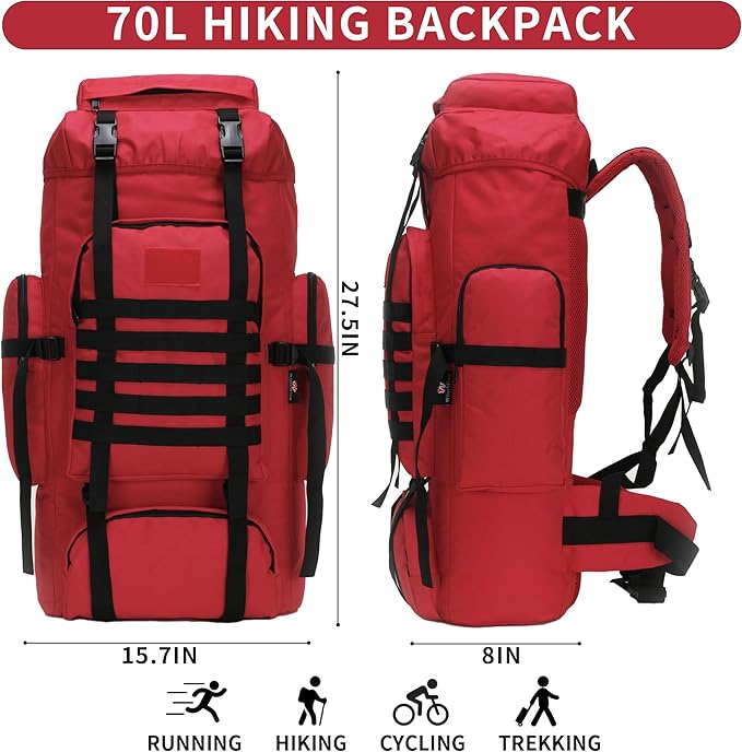 Hiking Backpack for Men 70L/100L Camping Backpack Military Rucksack Molle 3 Days Assault Pack for Climbing | Camping Backpack, 3 Days Assault Pack, for Climbing