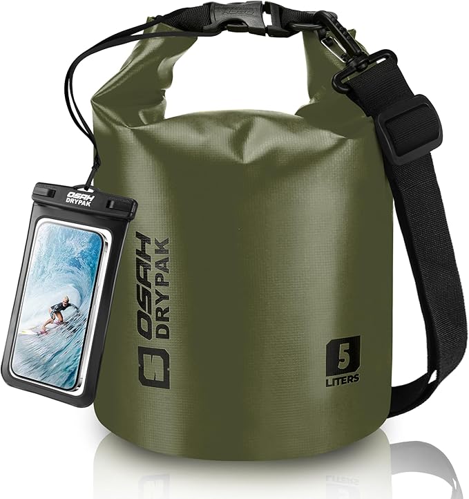 Waterproof Dry Bag, 5L/10L/20L/30L/40L Roll Top Lightweight Storage Backpack with Phone Case for Women & Men, Floating Waterproof Sack for Travel, Swimming, Kayaking, Paddle Board, Camping & Beach