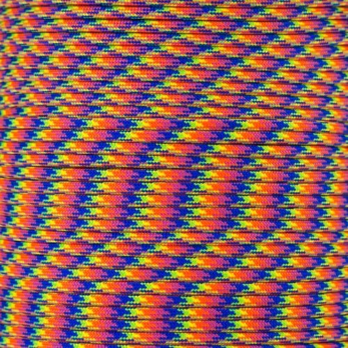Paracord Planet 100' Hanks Parachute 550 Cord Type Iii 7 Strand Paracord Kaleidescope