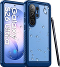 Temdan Designed for Samsung Galaxy S26 Ultra Case Waterproof, Built-in Lens & Screen Protector Military Grade Shockproof Dropproof IP68 Underwater Full Body Phone Case for Galaxy S26 Ultra 6.9"-Blue