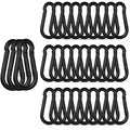 30PCS M8 Heavy Duty Carabiner Clip, 3Inch Snap Hook Quick Link Carabiner Clips,Spring Link Buckle for Fishing Camping Hammock Dog Leashes-550LBS Holding Capacity (Black)