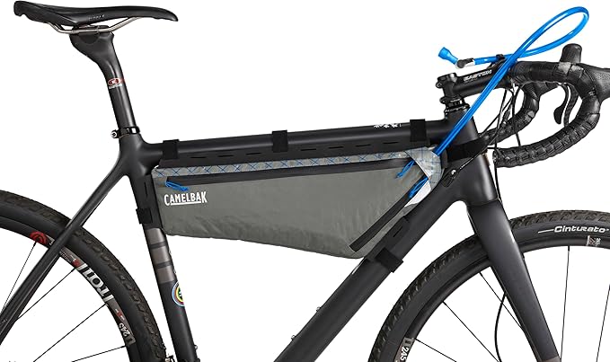 CamelBak M.U.L.E. Bikepacking Waterproof Triangle Frame Pack - Includes 2L Quickstow Hydration Reservoir Bladder, Large