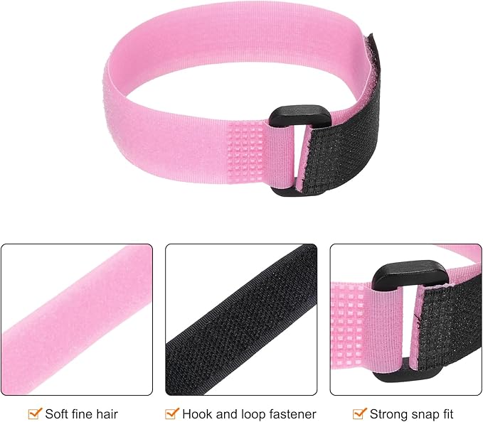 MECCANIXITY 5Pcs Reusable Battery Tie Down Straps,0.8x12" Pink Nylon Multipurpose Battery Hold Down Adjustable Cinch Strap Hook Loop Fastening Tie for Quadcopters FPV RC Drone Boat Car