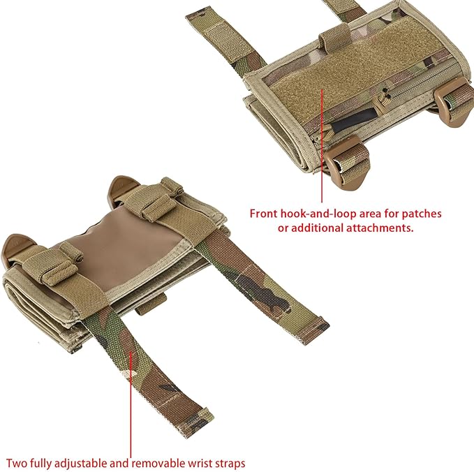 Tactical Arm Sleeve Map Pouch Case Documets Holder Wrist Case Wrist Map Holder QB Wristband Map Case Military Arm PouchTactical USA Flag Patch