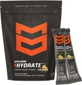 MTN OPS Hydrate Low Sugar Electrolyte Powder Drink Mix with 1g D-Ribose Sugar, Naturally Sweetened with Monk Fruit, On-The-Go Packs, 20 Stick Packs, Peach Lemonade
