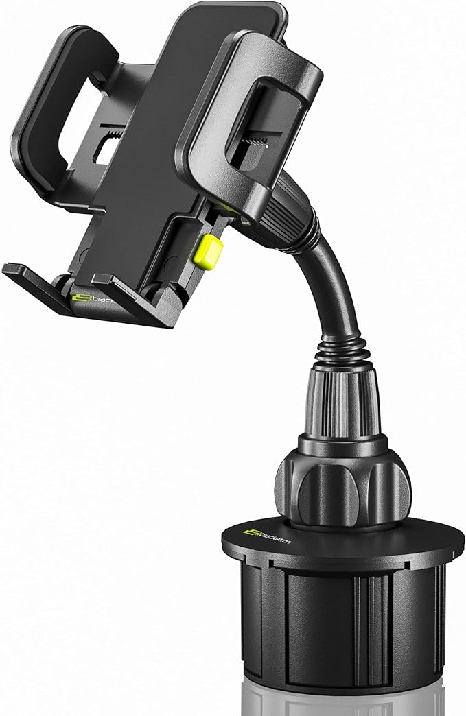 Bracketron TripGrip Universal Phone Holder for Car Cup Holder Mount - 360 Degree Rotation, Swivel Gooseneck, Expandable Base Cell Phone Cup Holder Insert - Smartphone Cradle Stand