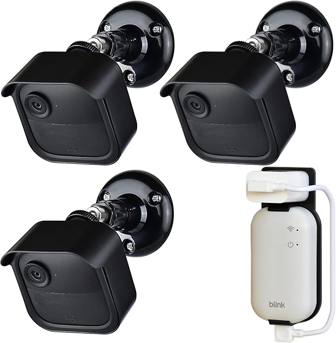 3PACK Blink Outdoor Camera Mount Bracket with Sync Module Core/XR Outlet Mount for Blink Outdoor 4th/3rd Camera (Camera Not Include)