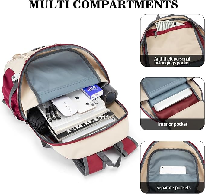 BAGPARKK Hiking Backpack,Large 35L Travel Backpacks for Men Women,Water Resistant Ultra Lightweight Foldable Packable Camping Daypack for Outdoor Sports