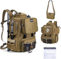 Goture Fishing Backpack, 900D Water-Resistant Tackle Backpack with Rod Holders, 58L Large Storage Gear Fishing Tackle Bag with Detachable Crossbody Bag,8 Lure Pockets,Bottle Holder for Camping Hiking