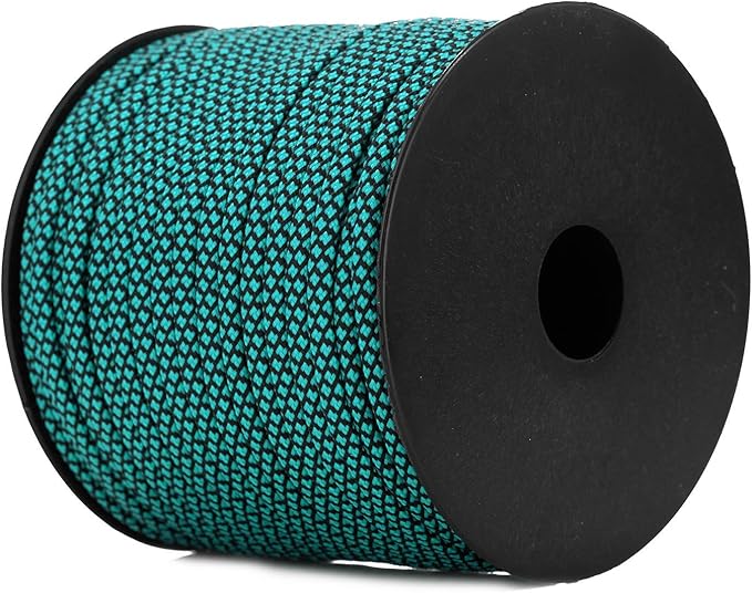 7 Strand Core 550lb Paracord Parachute Cord Lanyard Mil Spec Type III - 4mm 165 Feet Spool of Paracord String Braided Accessories