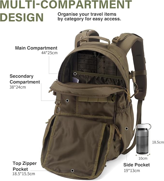 Mardingtop Small Military Tactical Backpack for Men 20L Molle Rucksack EDC Daypack for Hiking,Travel,Camping, Hunting