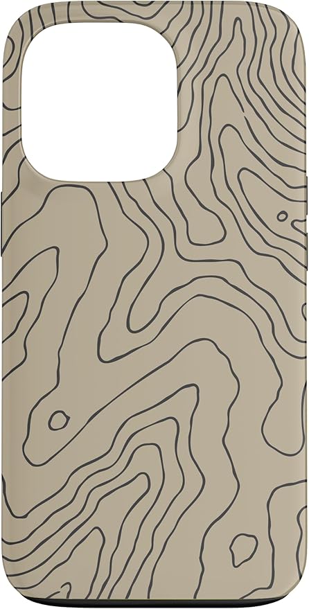Coyote Country Guide Lines Topographical Contour Map Case for iPhone 13 Pro