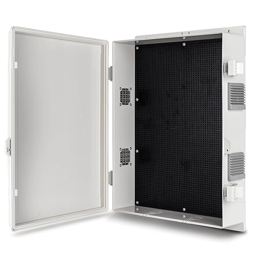 Namunanee Outdoor Electrical Junction Box, ABS Water Resistant Enclosure with Internal Mounting Panel & Hinged Cover (18.1" H* 12.6" L* 4.3" W)