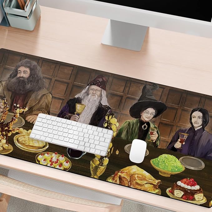 Head Case Designs Officially Licensed Harry Potter Hagrid, Albus, Minerva, Snape Graphics 37.4 x 15.75 x 0.16 inches (900 x 400 mm) - XL Gaming Office Desk PC Keyboard Mouse Mat Pad