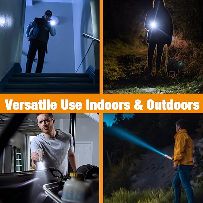 EverBrite Mini Flashlight, Zoomable LED Flash Light, 3 Modes, 3AAA Batteries Included, Handheld Small Flashlight for Camping, Emergency, Home, Grey