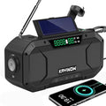 Solar Hand Crank Emergency Radio with Waterproof,Portable AM FM NOAA Weather Radio, Rechargeable 5000mAh/18500mWh Battery Power, Wind Up Flashlight Phone Charger, SOS,Survival Storm Hurricane