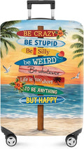 ANNA QUEEN Beach Quote Luggage Cover, Inspirational Summer Travel Suitcase Protector for 24-26 Inch Bags