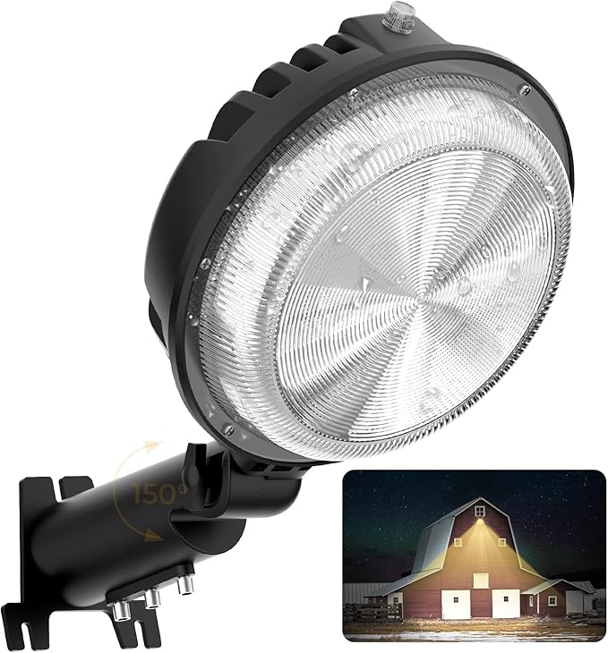 toberich LED Barn Light, 150W 20000LM Yard Area Lights Dusk to Dawn Outdoor Lighting with Photocell 3000K Warm White Adjustable Angle IP66 Waterproof Street Lights for Security/Farmhouse/Garage