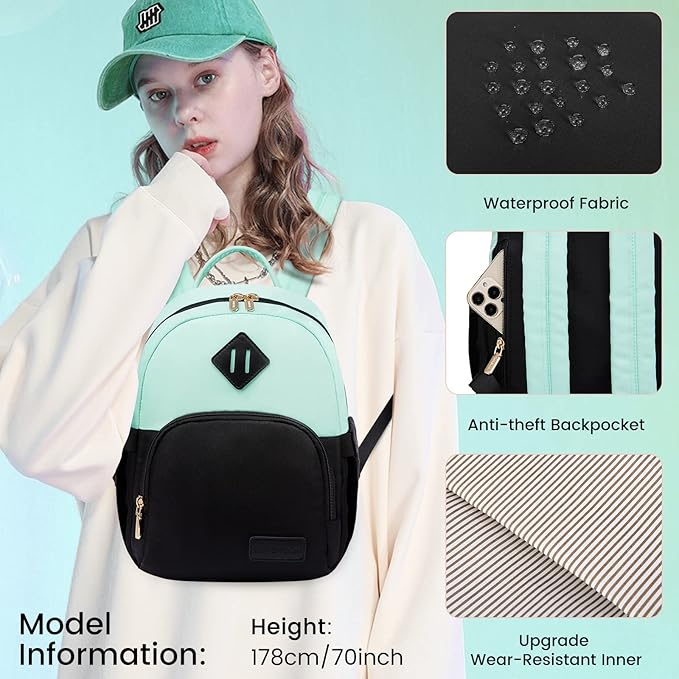 LOVEVOOK Mini Backpack for Women Light Weight Small Waterproof Backpack Purses Daily Backpack… | Light Weight