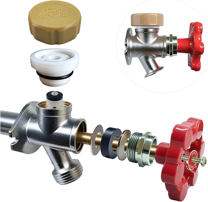Outdoor Faucet Repair Kit,ASSE 1019-A Vacuum Breaker Outside Faucet Repair Kit,Hose Bib Spigot Repair Kit for Anti-Siphon Frost-Free Sillcock Valves,Vacuum Breaker Replacement Kit