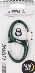 Nite Ize S-Biner XT SlideLock Dual Carabiner - Working Load Limit of 500 lb - Heavy-Duty Locking Carabiner - Durable Aluminum Body & Independent Gates - Camping, Travel & Everyday Carry