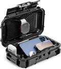 Evergreen 56 Dry Box - EDC Tough Protective Case USA Made for Organization of Cameras, Phones, Camping, Fishing, Hiking, Water Sports (Black)