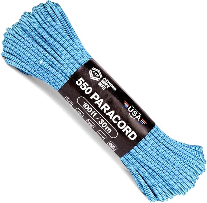Atwood Rope MFG Color Changing 550 Paracord 100 Feet 7-Strand Core Nylon Parachute Cord Outside Survival Gear Made in USA | Lanyards, Bracelets, Handle Wraps, Keychain