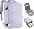 Carry On Backpack Personal Item Travel Backpack For Women Airline/Flight Approved Waterproof Sports Luggage Casual Daypack Small Hiking Backpack Purple