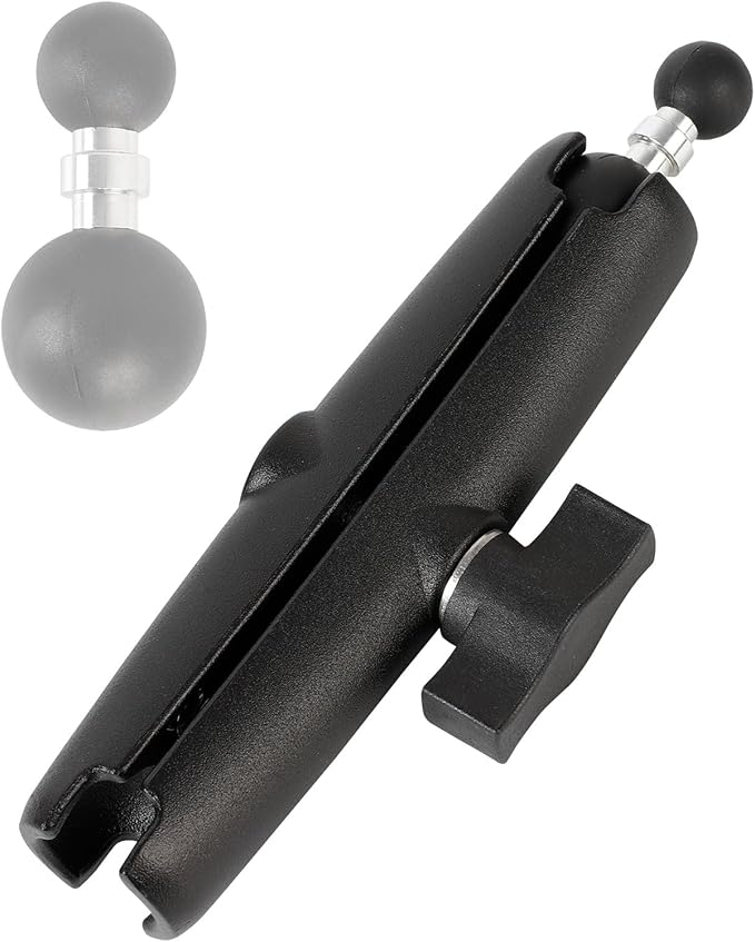 1" to 17mm (0.67") Ball Adapter with 5.9" Long Double Socket Arm, Compatible with RAM B Size Mounts, Fits Garmin GPS Mount and 17mm Swivel Ball Mounting Phone Holder