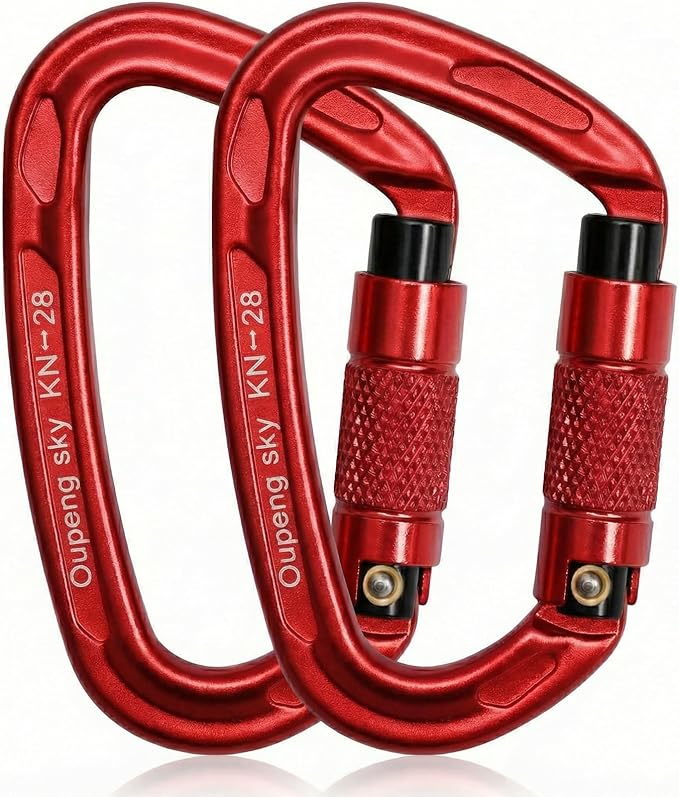 Oupeng sky Auto Locking Carabiner Clips - 28KN (6172lbs) Heavy Duty Caribeaners, Large Carabiner Clip for Keychains，Hammock，Camping, Gym, Hiking, Outdoor ，Dog Leash