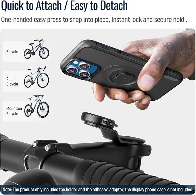 sincetop Bike Phone Mount,Mountain Bicycle Stem Cell Phone Holder,Universal Aluminum Handlebar Phone Clamp,MTB Road Bike Cycling Mobile Phone Clip,Quick Attach/Release 【Series C-2nd Gen】
