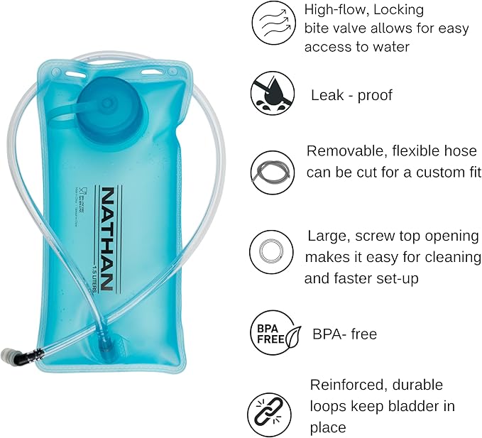 Nathan QuickStart Hydration Pack Vest with Bladder or flasks, Storage Pockets, Breathable Moisture-Wicking Fabric, Adjustable Straps for Running, Hiking, Walking, Marathons, Obstacle Races