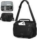 RAINSMORE Camera Bag, Small DSLR/SLR/Mirrorless Camera Sling Bag Waterproof Camera Case with Tripod Holder & Rain Cover Compact Crossbody Camera Bags for Photographers Everyday Shoulder Bags, Black