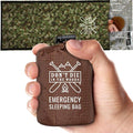 Don’t Die in The Woods - Emergency Sleeping Bag with Hood - Made with Extra Thick Thermal Mylar - 10 Essentials Hiking Camping Blanket, Survival Gear Tactical Car Disaster Bug Out First Aid Kits