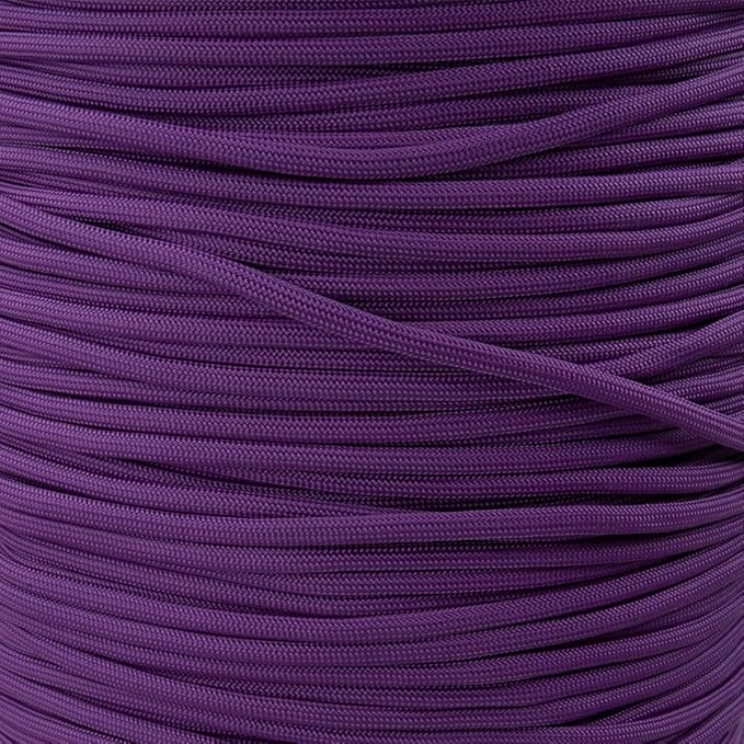 Paracord Planet Solid Color 550lb Paracord – 7 Strand Type III Nylon Cord for Indoor and Outdoor Tasks – Violet (10 ft)