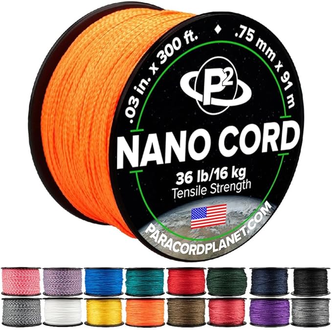 Paracord Planet Nano Cord –Lightweight Nylon Nano Paracord – Great for Arts & Crafts, Home Décor, Camping and More