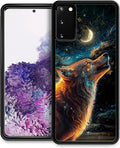 for Samsung Galaxy S20 Case, Star Cave Hungry Wolf Pattern Graphic Design Girl Boy Soft Silicone Hard Acrylic Shock Protection for Samsung Galaxy S20