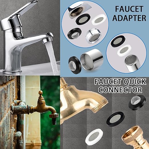 ZDBB 58 PCS Shower Head Garden Hose Screen Filter Gasket.Stainless Steel Water Filter Hose Washer Kit for 1/2,3/4 Inch Plumbing Faucet Screen Fittings and 5/8" Washing Machine Inlet Line Connection