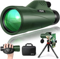 12x56 High Power Monocular Telescope with Tripod Bag, Handheld Monoculars for Adults with BAK4 Prism & FMC Lens, Suitable for Bird Watching Camping, New-Upgraded BAK4 - Forest Green