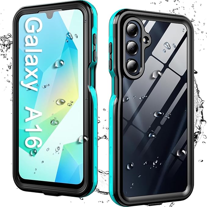 Hllhunkhe for Samsung Galaxy A16 5G Case Waterproof, [IP68 Waterproof Dustproof] [Built-in Screen Protector] Rugged Full Body Underwater Shockproof Protective Cover for Galaxy A16 5G Phone Case, Blue