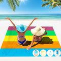 Famstar Beach Blanket Oversized Extra Large 10'X 9',Waterproof Sandproof Beach Blanket 2-8 Adults Lightweight Durable for Travel Camping Hiking Picnic