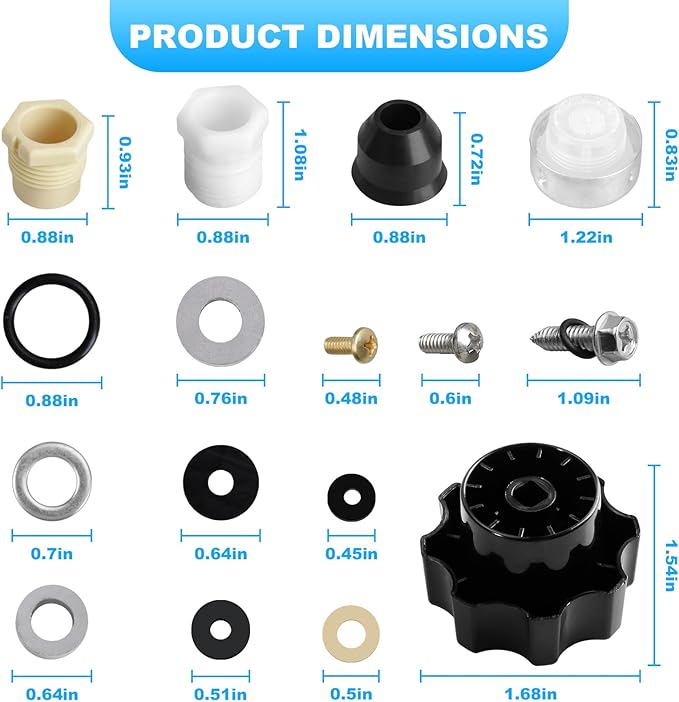 for 630-8500 Wall Hydrant Complete Service Repair Kit for 300, 400 & 500 Outdoor Faucet Repair Kit Mansfield Style Hydrants for Diamond 300 & 400 Series Wall Hydrants