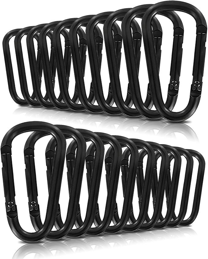 Carabiner Clip, Aluminum Carabiner D Ring Hook Keychain Clip for Backpack, Travel, and Outdoor Adventures for Young People