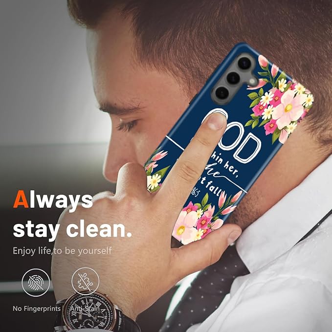 Compatible for Samsung Galaxy S25 5G Case, Dual Layer Heavy Duty 2 in 1 Shockproof Protective Phone Case,Christian God Bible Verse