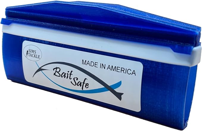 Bait Safe Lure cover/Protector, Patent Pending easy on/Off system, Saltwater Resistant Fishing Gear, Protects & Organizes Lures (Blue, Large)